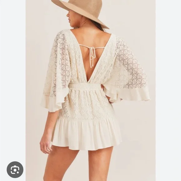 Free People Shyanne Romper Beige XS - Picture 3 of 9